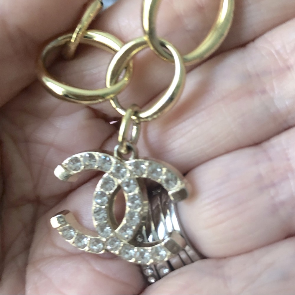 Vintage Chanel Pendant on a 6” Gold Filled Bracelet /2” extension. Great Condit